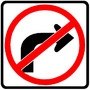 No Right Turn Roadway Sign